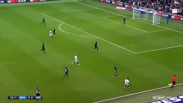 Anthony Knockaert Goal - Brighton & Hove Albion vs Derby County 1-0 16/02/2019