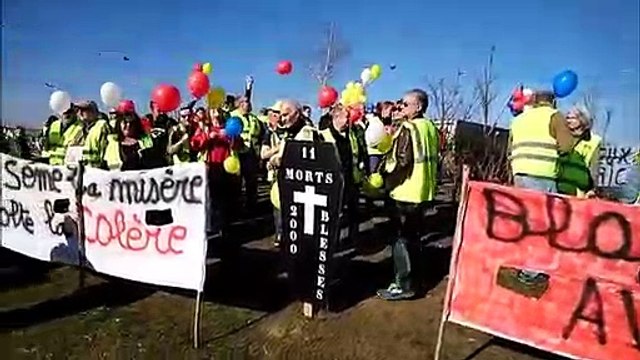 Gilets jaunes et motards convergent à Noidans-les-Vesoul