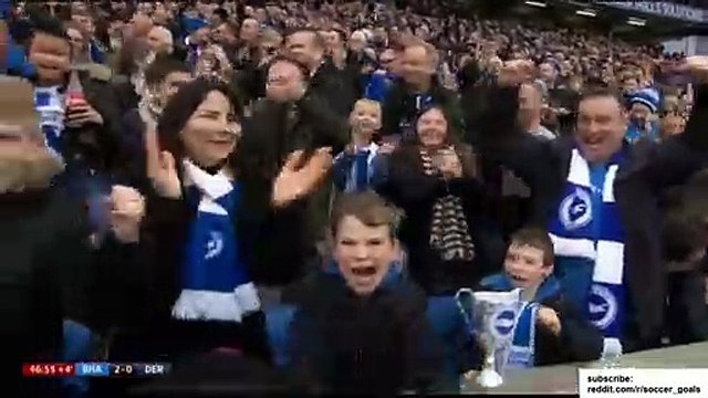 Jurgen Locadia Goal - Brighton & Hove Albion vs Derby County 2-0 16/02/2019