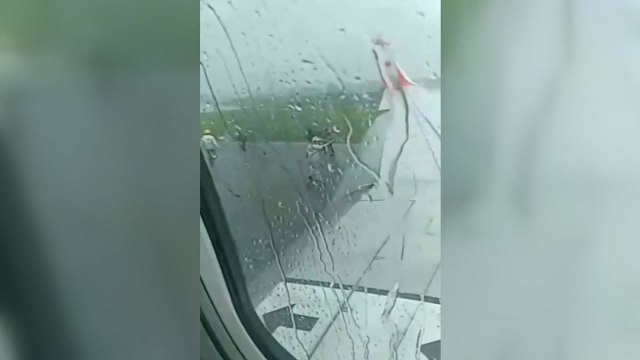 인도네시아 여객기 착륙 중 활주로 이탈 사고 / YTN