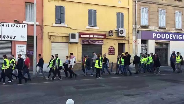 Gilets jaunes : les manifestants dans les quartiers nord de Marseille