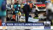 À Rouen, un automobiliste bloqué par des gilets jaunes force le passage et blesse 4 personnes