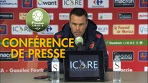 Conférence de presse Gazélec FC Ajaccio - Stade Brestois 29 (1-1) : Hervé DELLA MAGGIORE (GFCA) - Jean-Marc FURLAN (BREST) - 2018/2019