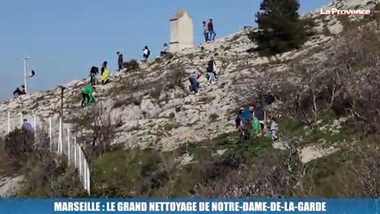 Marseille : le grand nettoyage de Notre-Dame-de-la-Garde