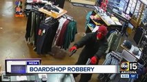 Police looking for suspects in Mesa board shop robbery