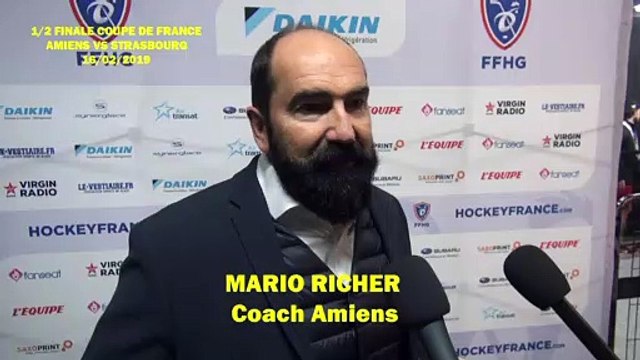 Hockey sur glace 2019-02-16 Mario Richer Interview Coach des Gothiques d’Amiens CdeF 1/2 Finale Amiens VS Strasbourg