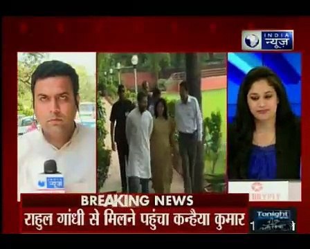 JNUSU president Kanhaiya Kumar meets Rahul Gandhi