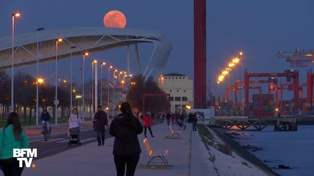 Les très belles images de la « Super Lune » qui a illuminé le ciel cette nuit