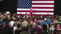 Big Chief Liz Warren gets RATTLED by heckler at her rally!