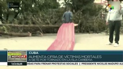 Ascienden a siete cifra de fallecidos por tornado en Cuba