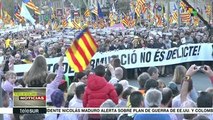 Independentistas catalanes se manifiestan en las calles de Barcelona
