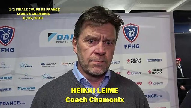HOCKEY SUR GLACE 2019-02-16 Heikki Leime Interview Coach des Pionniers de Chamonix, ½ finale de la Coupe de France 2019 - Lyon VS Chamonix