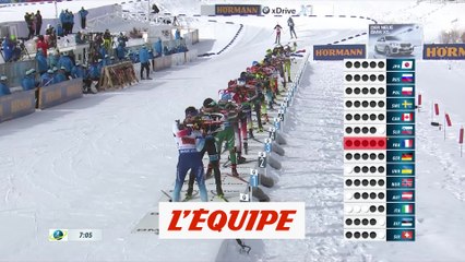 Les Bleus troisièmes du relais mixte simple - Biathlon - CM