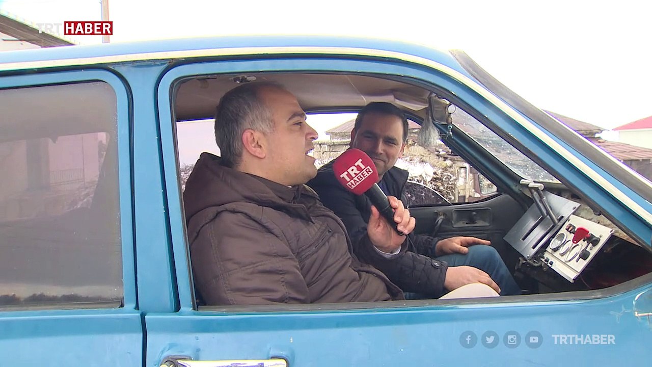 Karadeniz usulü kar aracı yaptı