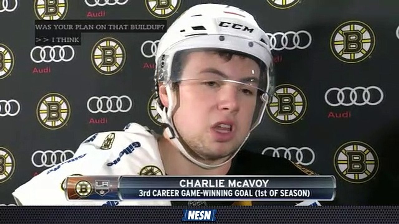 Charlie McAvoy Discusses Game-Winning Goal