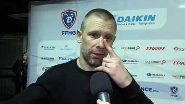 HOCKEY SUR GLACE 2019-02-16 Mitja Sivic Interview Coach des Lions de Lyon, ½ finale de la Coupe de France 2019 - Lyon VS Chamonix