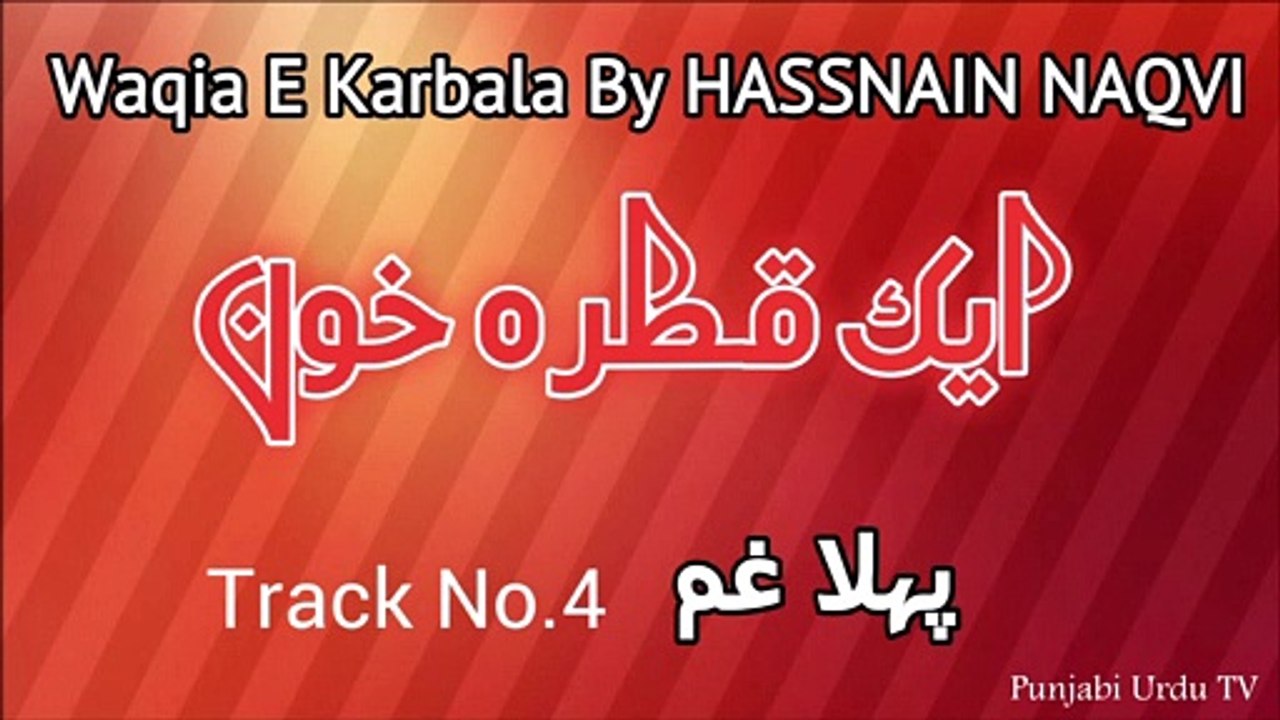 Waqia e Karbala , Ek Qatra khon ,    Pehla Gham 4