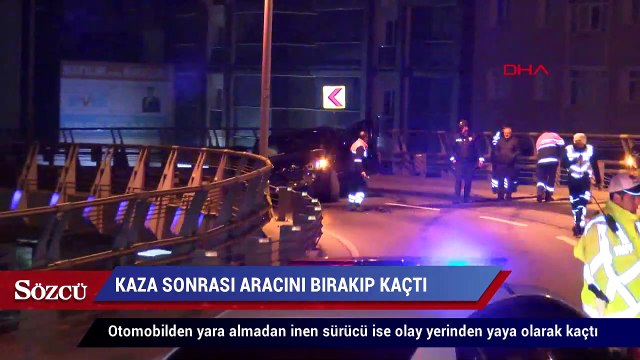Ölümden dönen sürücü aracını bırakıp kaçtı