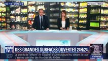 Des grandes surfaces ouvertes 24h/24