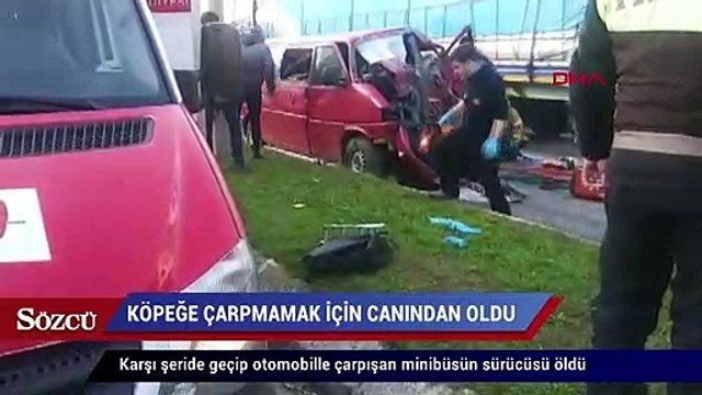 Köpeğe çarpmamak için manevra yapınca canından oldu