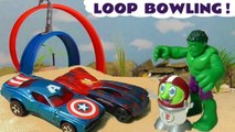 Hot Wheels Superhero Bowling with DC Comics Justice League & Marvel Studios Avengers 4 Superheroes with the Funny Funlings in this Cars Bowling Challenge - A Family Friendly Full Episode English Story for Kids