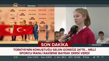 Milli sporcunun Türk bayrağı hassasiyeti gururlandırdı