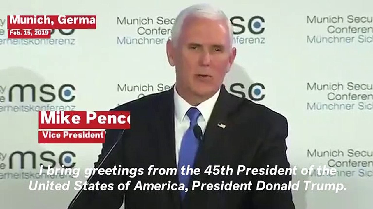 Mike Pence Receives Awkward Silence After Mentioning Trump In A Speech To European Leaders