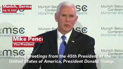 Mike Pence Receives Awkward Silence After Mentioning Trump In A Speech To European Leaders