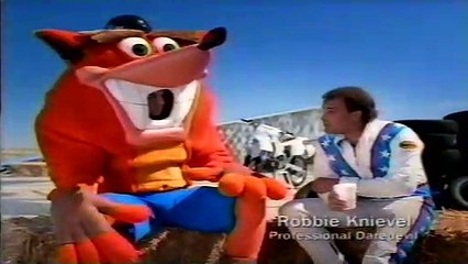 1998 "Crash Bandicoot 3" PS TV Ad w/Robbie Knievel