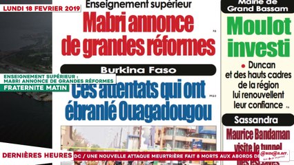 Le Titrologue du 18 Février 2019 : Georges Armand Ouégnin, "Oui 2020 c’est bouclé, c’est fermé mais qui a la clé ? "