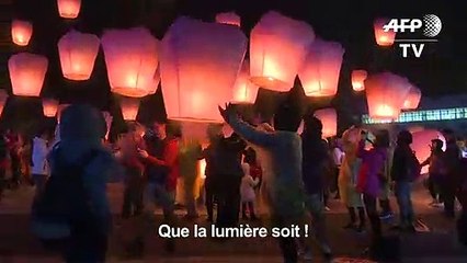 Le ciel de Taïwan brille à l'approche du festival des lanternes