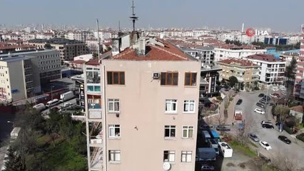 Bahçelievler'de Mühürlenen Bina Havadan Görüntülendi
