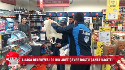 Aliağa Belediyesi 20 Bin Adet Çevre Dostu Çanta Dağıttı