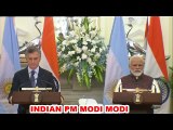 PM Narendra Modi and President Macri of Argentina at a joint press meet