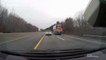 Traffic dodges bald eagles fighting on US highway