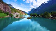 Lovatnet lake Beautiful Nature Norway.