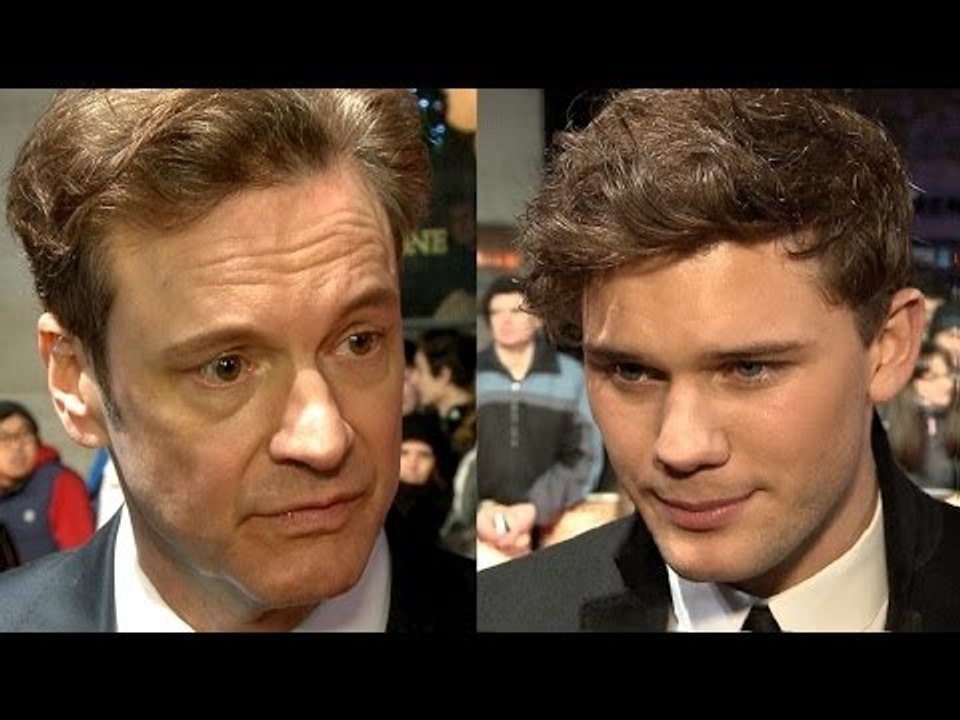 The Railway Man Premiere Interviews - Colin Firth & Jeremy Irvine