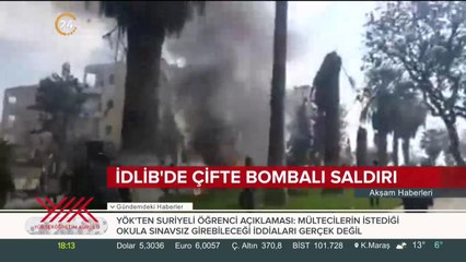 İdlib'de çifte bombalı saldırı