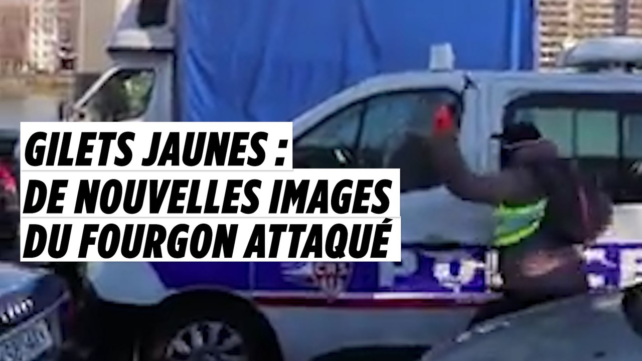 Gilets jaunes : les images du fourgon attaqué à Lyon