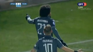 0-3 Diego Biseswar AMAZING Goal - Apollon Smyrnis 0-3 PAOK 18.02.2019 [HD]