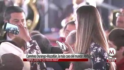 Autopista Durango-Mazatlán, la más cara del mundo por corrupción, dice AMLO