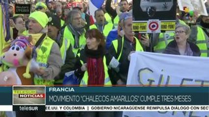 Cumple tres meses el movimiento francés Chalecos Amarillos