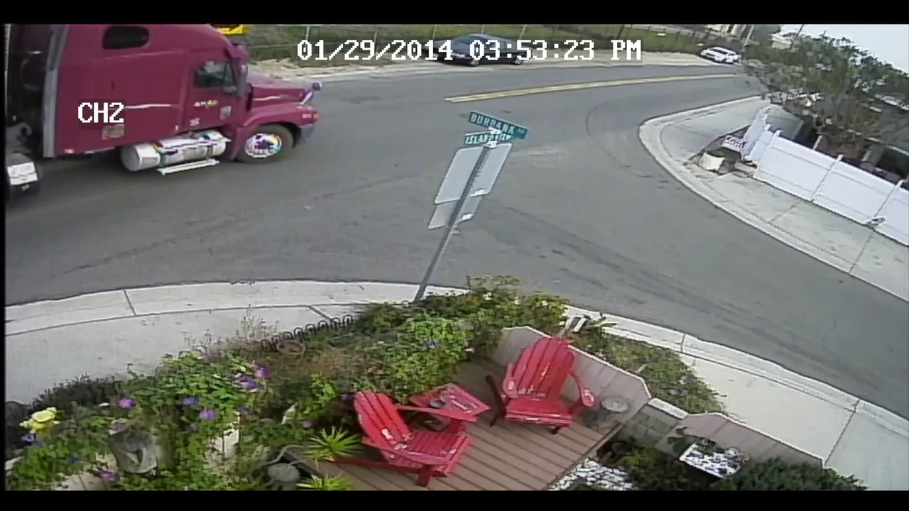 Tractor-Trailers Destroy Front Yard