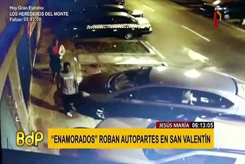Jesús María: "Enamorados" en pleno San Valentín roban autopartes