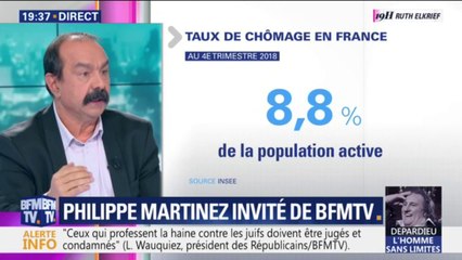 Download Video: Philippe Martinez répond à Édouard Philippe sur le chômage : 