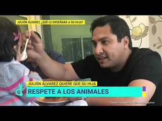Julión Álvarez le enseña a su hija el respeto por los animales | De Primera Mano