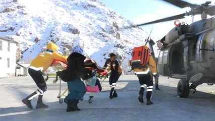 Hamile Kadın Helikopterle Taşındı