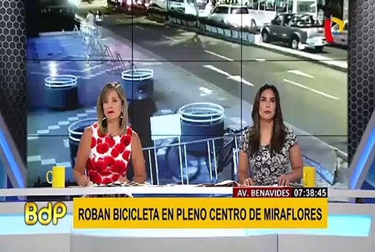 Miraflores: captan a sujeto robando bicicleta en avenida Benavides