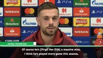 Van Dijk is a big loss - Henderson
