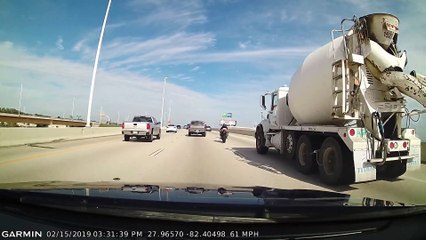 Motorcycle Crash Causes Rider to Plummet Over Guardrail